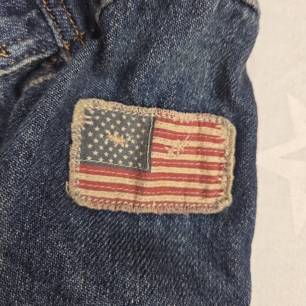 NWT Polo Ralph Lauren Baby Denim Jacket 9M Inwood Trucker Jean Flag Patch - Picture 6 of 13
